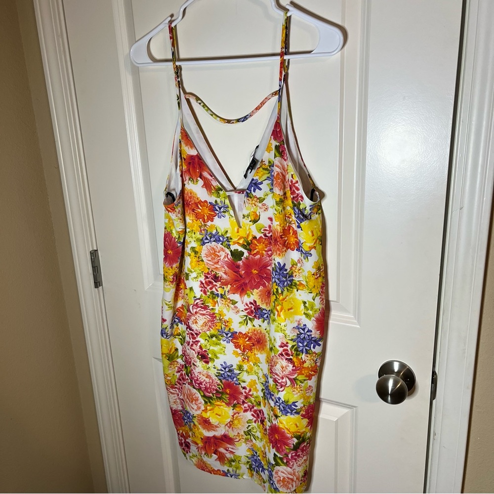 Forever 21 Floral V Neck Mini Dress